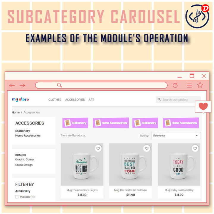 Sub Category Carousel Module for PrestaShop – Elegant & Responsive