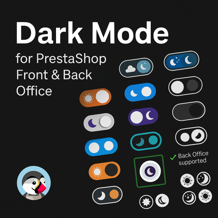Dark Mode for PrestaShop – Enable Dark Theme on Any Storefront or Admin