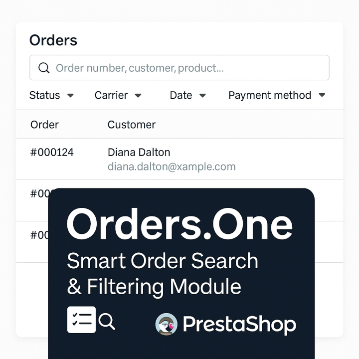 Orders.One – Smart Order Search & Filtering Module for PrestaShop