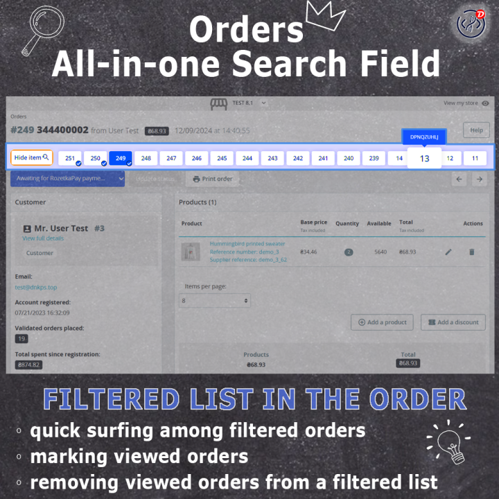 Orders.One – Smart Order Search & Filtering Module for PrestaShop