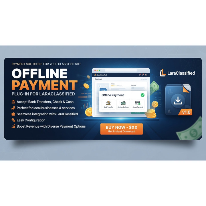 Offline Payment - LaraClassified payment plugin
