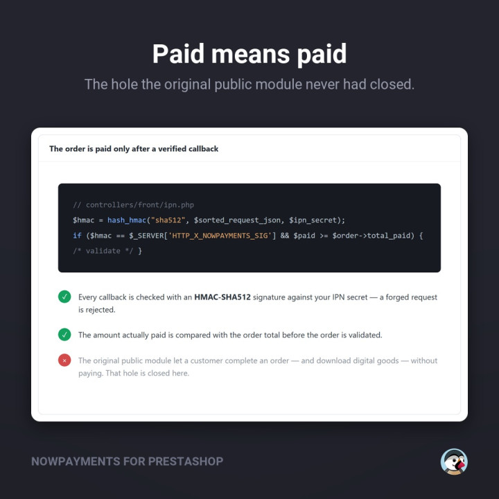 NOWPayments para PrestaShop – más de 200 criptomonedas